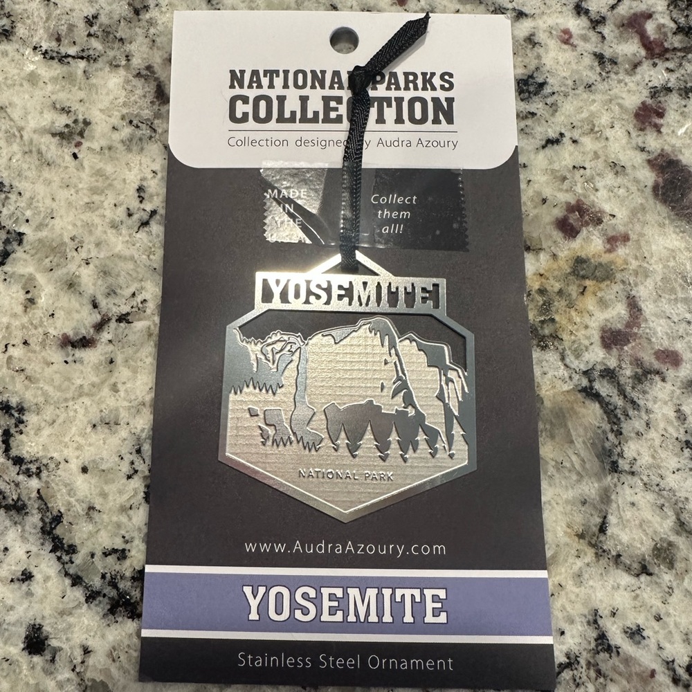 Yellowstone silver Christmas ornament NWT
